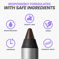 Thumbnail for Wonderskin Eyeliner Pencil, 1440 Longwear Brown Eyeliner Pencil - Waterproof, Sharpenable & Smudge Proof (Kalamata)