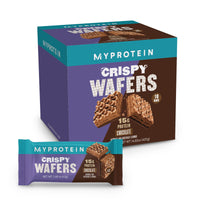 Thumbnail for Myprotein Protein Bars, Crispy Wafers, 15g High Protein Snacks, Box of 10 Chocolate Wafers Packs, Milk & Whey Isolate, Delicious Light & Crunchy Snack Bars