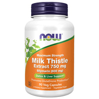 Thumbnail for Now Foods Milk Thistle Extract 750 mg Silymarin (600 mg), Maximum Strength - 90 Veg Capsules