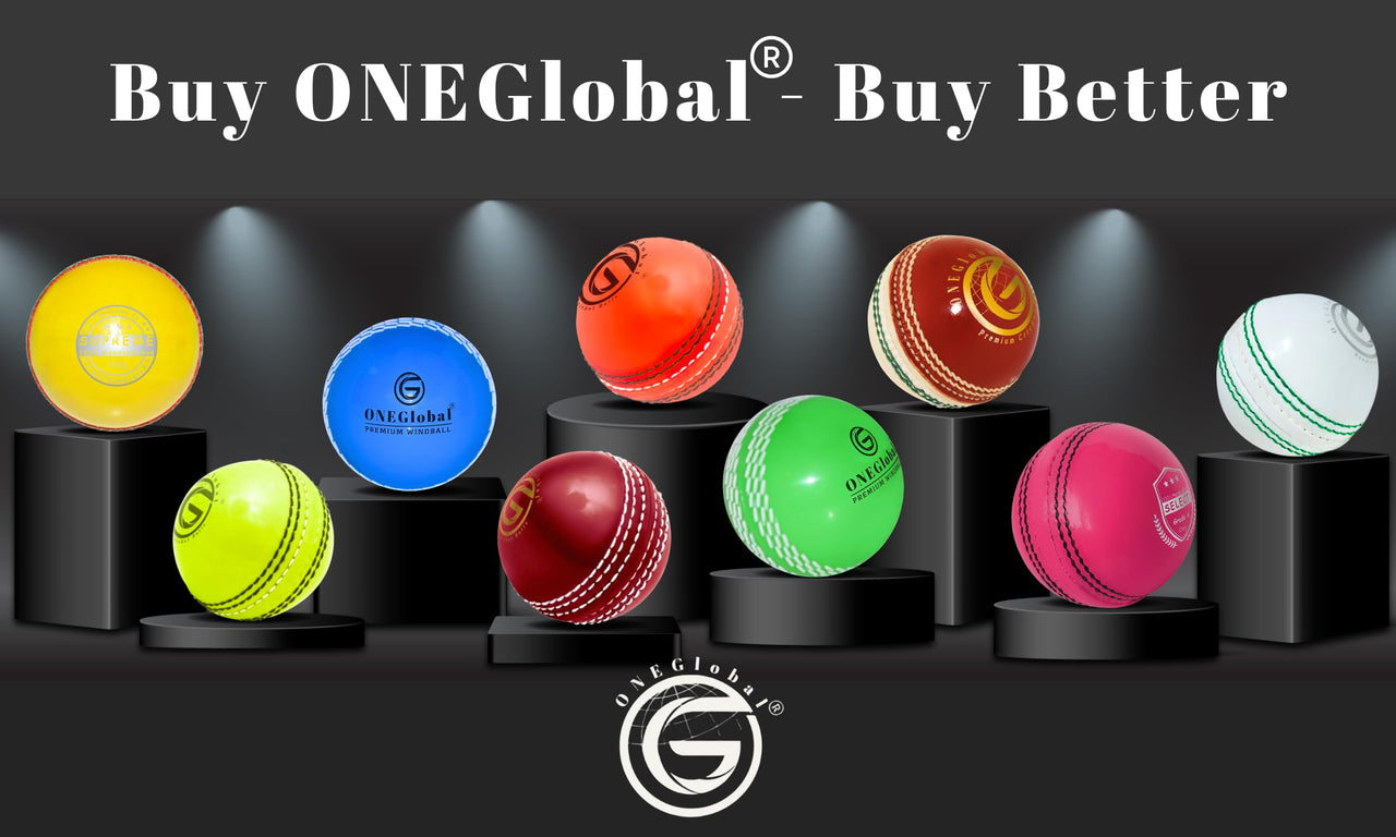 ONEGlobal Soft Indoor Outdoor Incrediball Practice Cricket Ball | Rubber Cricket Ball with Soft Core & Real Stitched Seam | for Practice, Coaching, Honing Skills & Family Fun | 7 Colours (3-Orange)