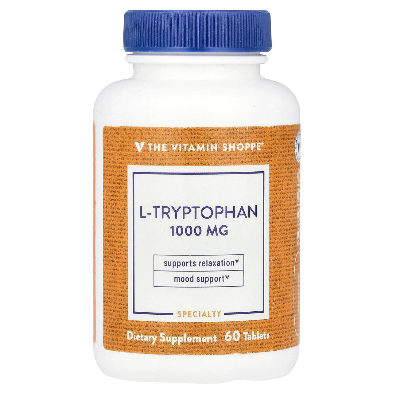 The Vitamin Shoppe L-Tryptophan 1,000MG, Supports Relaxation, Positive Mood & Sleep (60 Tablets)