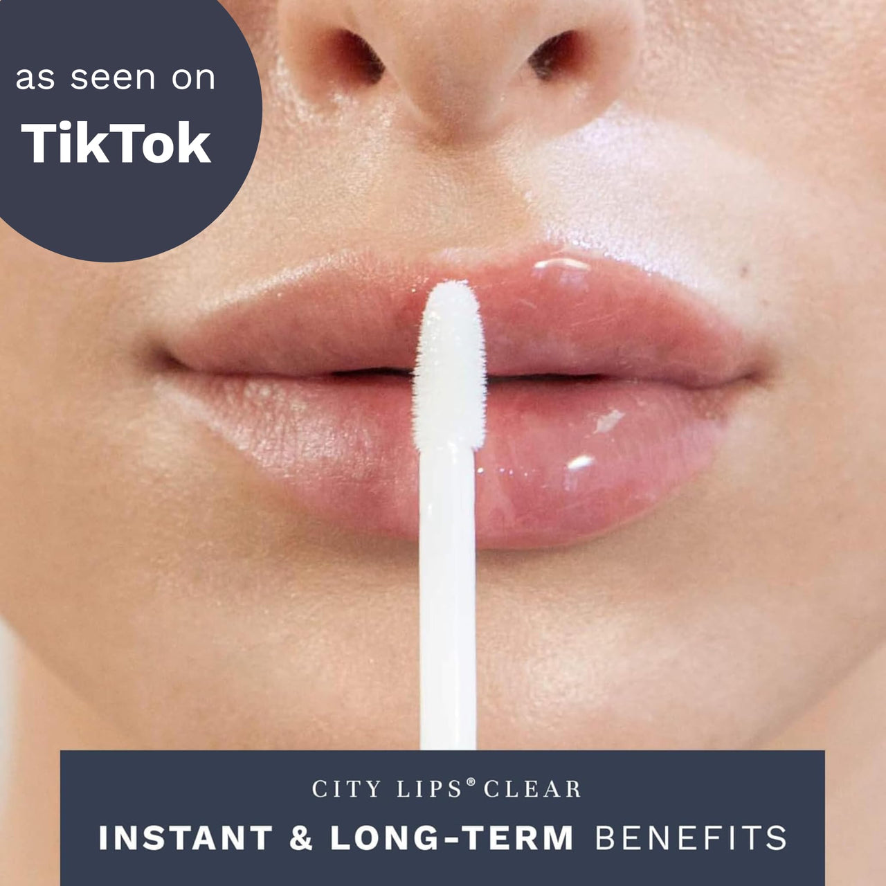 City Beauty City Lips Clear - Plumping Lip Gloss - Hydrate & Volumize - High Shine Lip Plumper - Hyaluronic Acid & Peptides Visibly Smooth Lip Wrinkles - Cruelty-Free (Clear, Pack of 1)