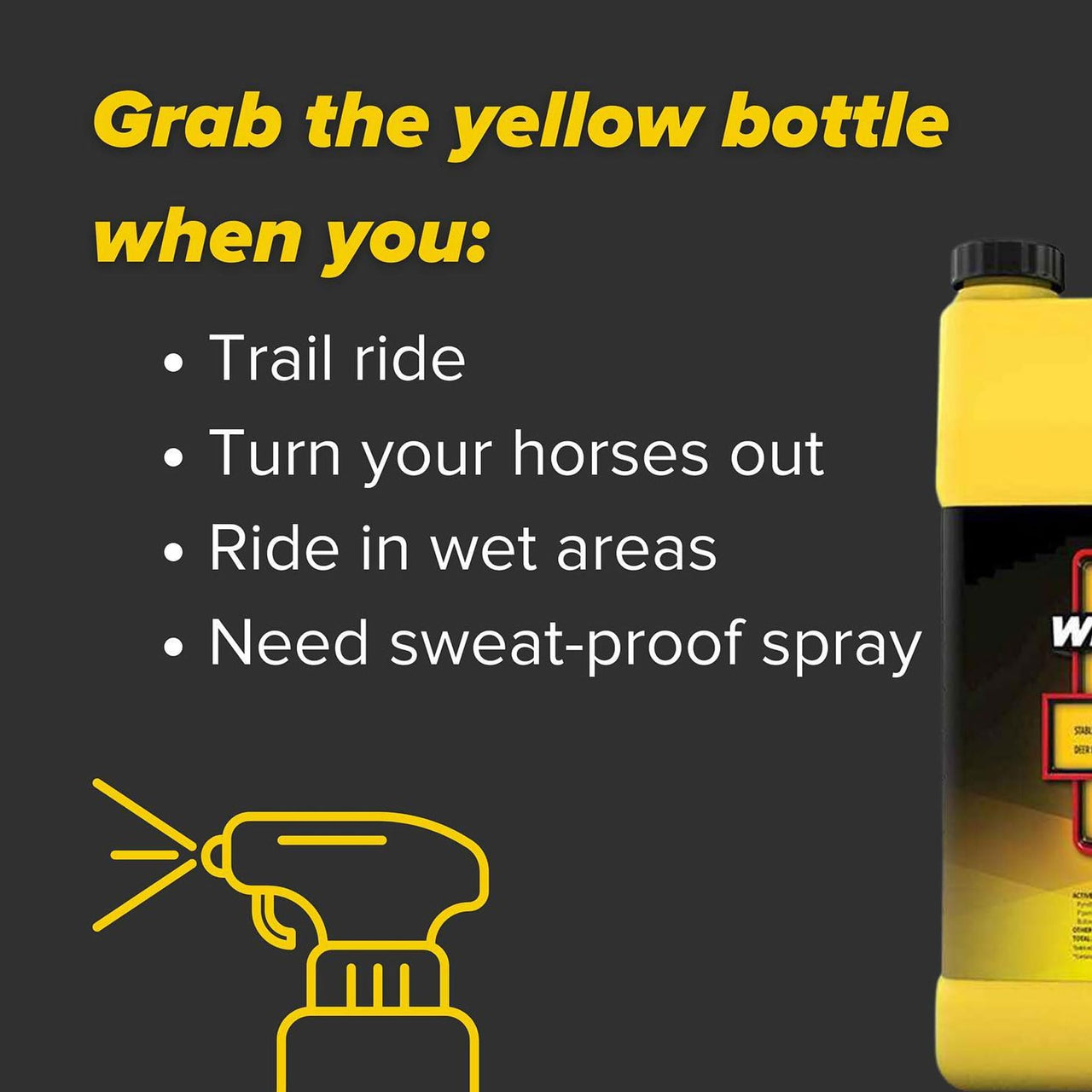PYRANHA Wipe N' Spray for Horses - Oil-Based Long Lasting Fly Control Repels Horn, Deer, Horse, House, Stable, & Face Flies, Ticks, Mites, Mosquitoes, Gnats & Lice, 1 Gallon