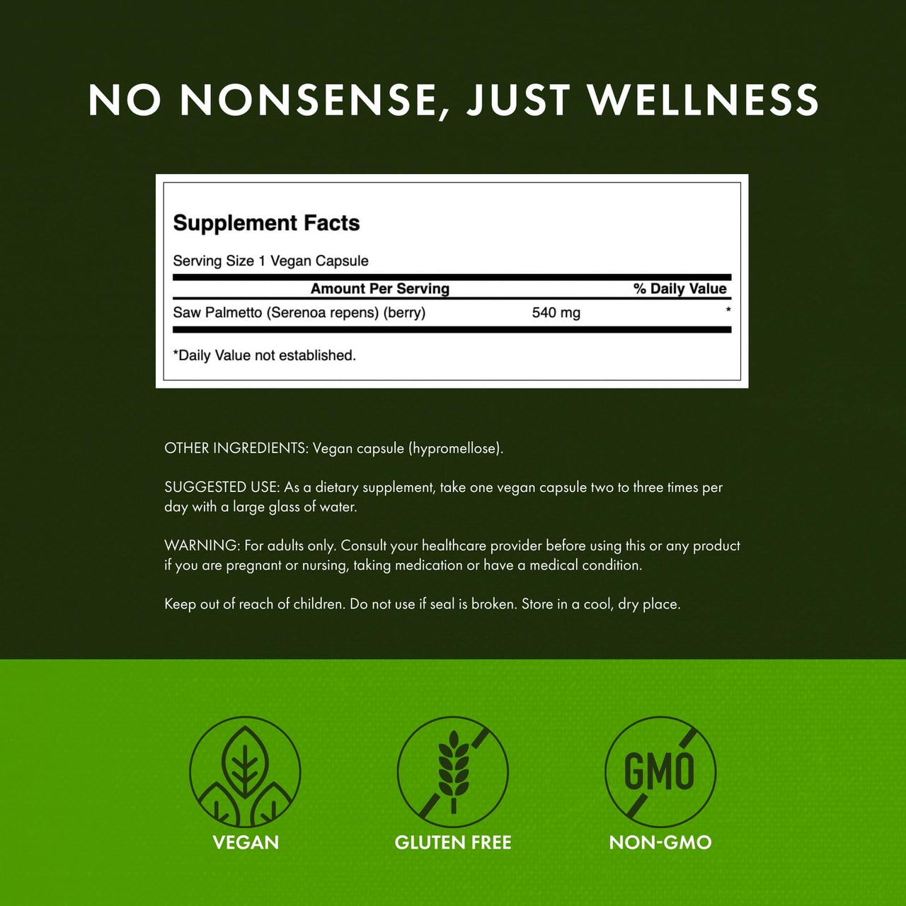 Swanson Saw Palmetto - Herbal Supplement Promoting Male Prostate Health Support - Natural Hair Supplement & Urinary Health Support (540 mg 250 Capsules) (4 Pack)