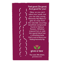 Thumbnail for NOW Give a Tea®, Heavenly Hip Hibiscus™, Herbal Punch Tea, Everyday Wellness with the Refreshing Punch of Hibiscus Flowers, Caffeine Free, 24 Tea Bags