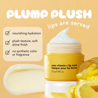 Thumbnail for Saturday Skin Yuzu Vitamin C Lip Mask Overnight Lip Sleeping Mask Moisturizing For All Skin Types Softer & Smoother Pout Lip Balm Hydrating Infused with Vitamin B5 Non-Sticky, Vegan & Cruelty-Free