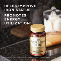 Thumbnail for Solgar Gentle Iron (Iron Bisglycinate) 25 mg - 180 Vegetable Capsules - Non-Constipating, Gentle on Your Stomach - Non-GMO, Gluten Free - 180 Servings