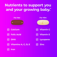 Thumbnail for One A Day Men's & Women's Pre-Pregnancy Multivitamin Softgel including Vitamins A, Vitamin C, Vitamin D, B6, B12, Folic Acid & more, 30+30 Count, Supplement for Before, During, and Postnatal