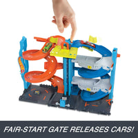 Thumbnail for Hot Wheels City Transforming Race Tower & 1 Toy Car