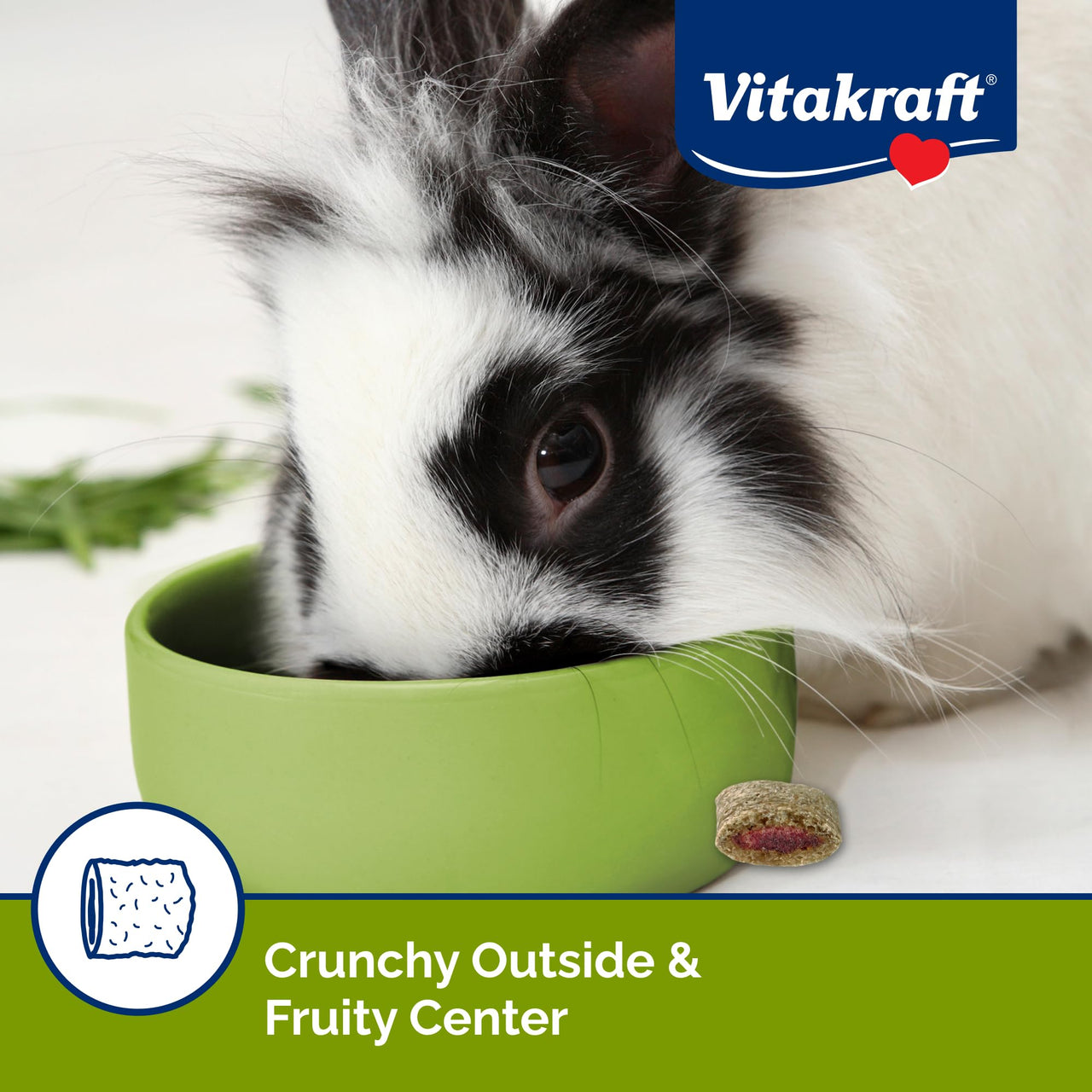 Vitakraft Bursts Small Animal Treat Wildberry Flavor 1.76 oz - Crispy Outside with Soft Berry Center - Fun Reward Snacks for Rabbits Guinea Pigs Hamsters and Other Small Pets