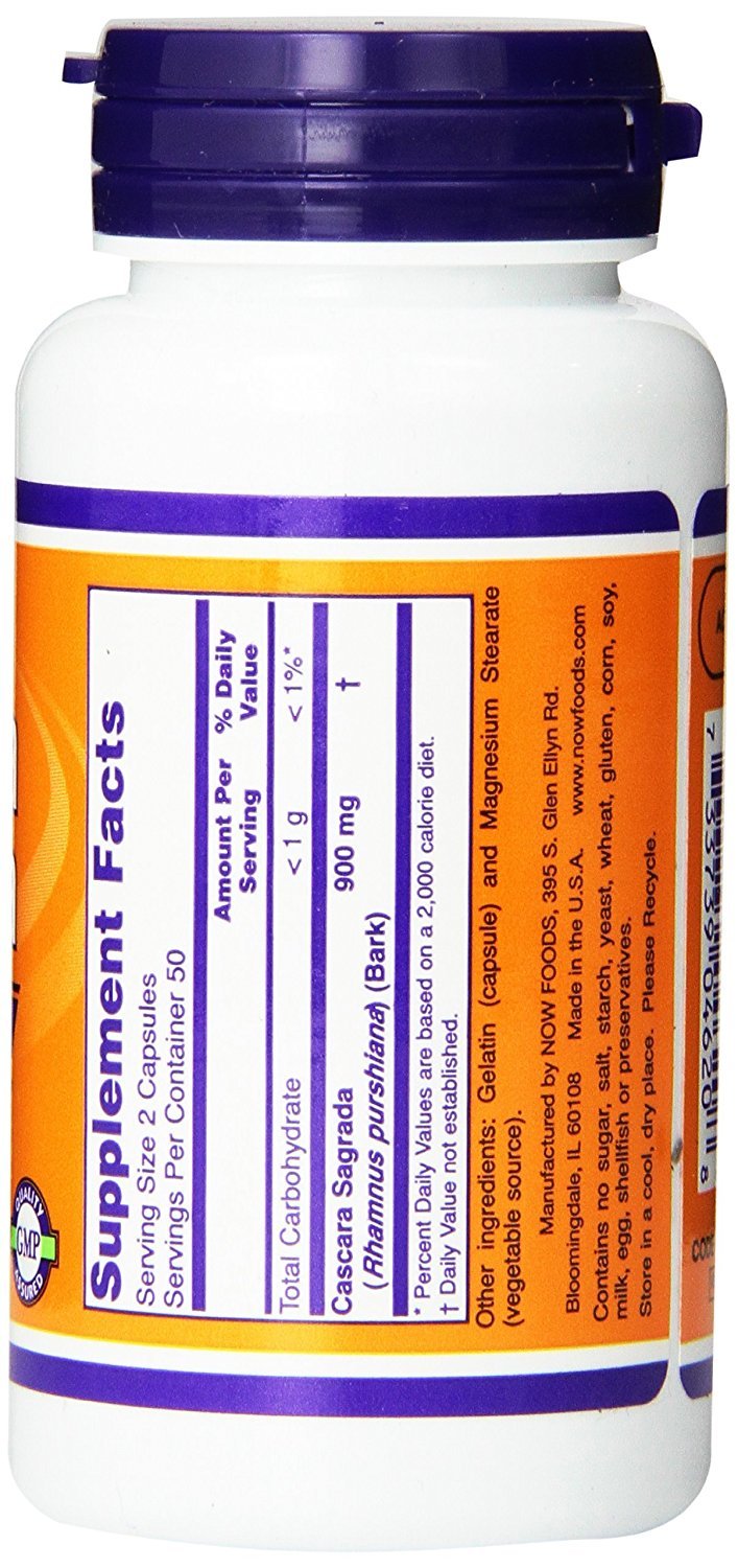 Now Foods Cascara Sagrada 450 mg - 100 Caps