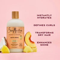 Thumbnail for SheaMoisture Curl and Shine Coconut Shampoo Coconut & Hibiscus for Curly Hair Paraben Free Shampoo 13 oz