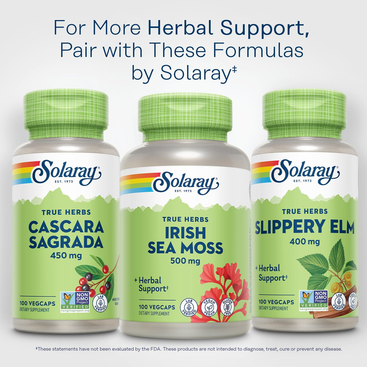SOLARAY Cascara Sagrada 450 mg - Traditional Herb - Non,GMO, Lab Verified, 60 Day Money-Back Guarantee - 100 Servings, 100 VegCaps