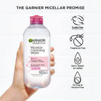 Thumbnail for Garnier Micellar Cleansing Water, All-in-1 Makeup Remover and Facial Cleanser, For All Skin Types, 3.4 Fl Oz (100mL), 1 Count (Packaging May Vary)