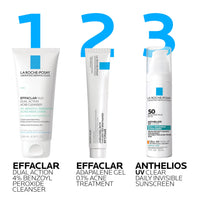 Thumbnail for La Roche-Posay Effaclar Dual Acne Face Wash With 4% Benzoyl Peroxide & LHA Exfoliant, Acne Treatment Help Clear & Prevent Blemishes, Paraben Free & Oil Free Wash, 6.76 Fl Oz