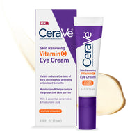 Thumbnail for CeraVe Skin Renewing Vitamin C Eye Cream, Vitamin C, Hyaluronic Acid, Ceramides & Caffeine, Under Eye Cream For Dark Circles and Puffiness, Fragrance Free & Ophthalmologist Tested, 0.5 Fl. Oz