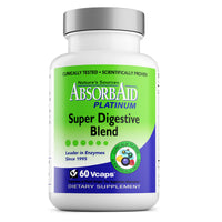 Thumbnail for AbsorbAid Platinum Digestive Enzyme Support 60 vCaps, 12 Digestive Enzymes Plus 2 Probiotics for Maximum Relief