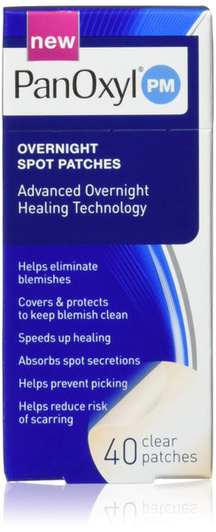 PanOxyl Pm Overnight Spot Patches with Advanced Hydrocolloid Healing Technology, 40 Count (Pack of 3)