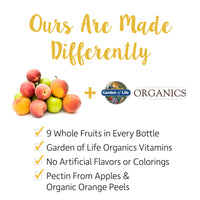Thumbnail for Garden of Life Organics Prenatal Gummies Multivitamin with Vitamin D3, B6, B12, C & Folate for Healthy Fetal Development - 120 vegan gummy drops
