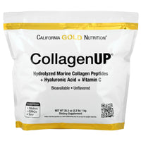 Thumbnail for California Gold Nutrition CollagenUP®, Hydrolyzed Marine Collagen Peptides with Hyaluronic Acid and Vitamin C, Unflavored, 2.2 lb (1 kg)