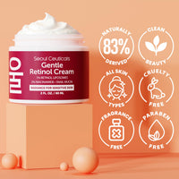 Thumbnail for SeoulCeuticals 1% Korean Retinol Night Cream - 97.5% Snail Mucin + 2% Niacinamide Moisturizer for Face - Gentle K Beauty for Sensitive Skin 2oz