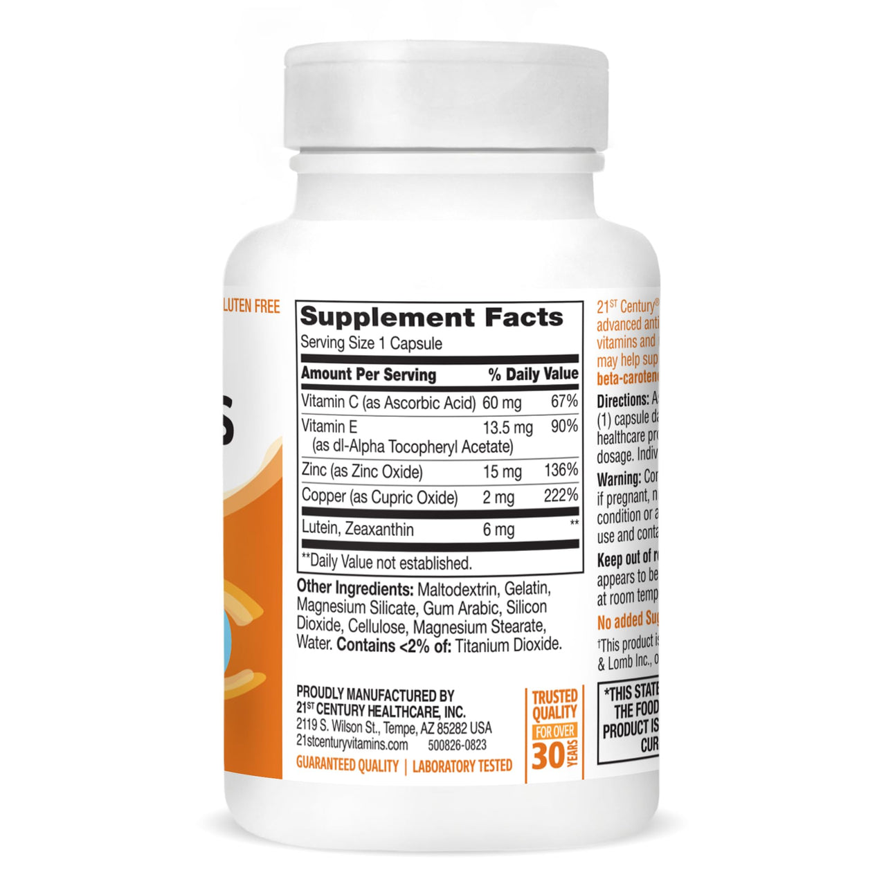 21st Century Healthy Eyes Lutein and Zeaxanthin Capsules, 60 Count (27454)