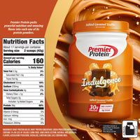 Thumbnail for Premier Protein Powder Indulgence, Salted Caramel Truffle, 30g Protein, 160 Calories, 2g Sugar, Gluten Free (17 Servings)
