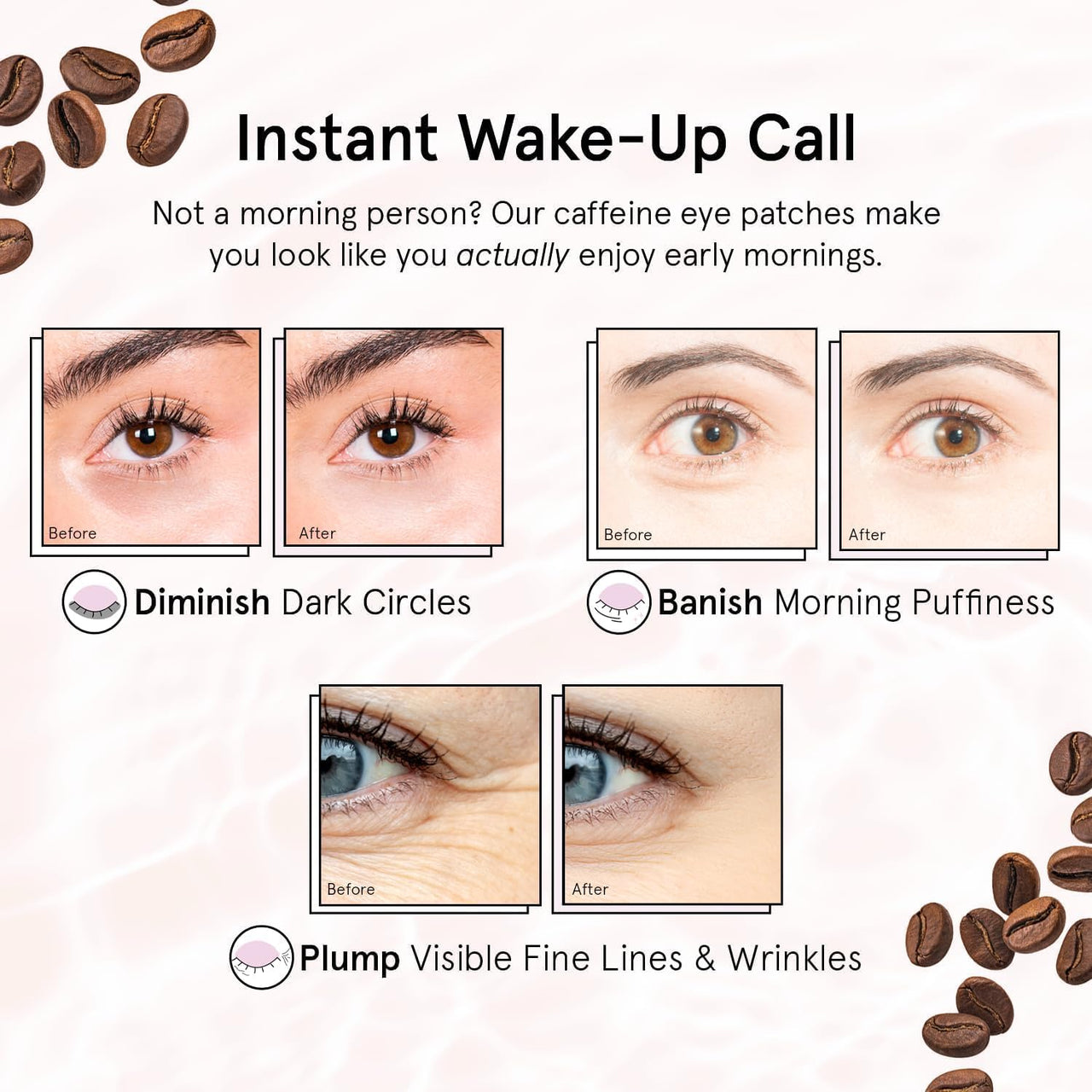 grace & stella Caffeine Under Eye Patches - Awakening Eye Patches for Puffy Eyes and Dark Circles, Under Eye Mask Patches with Niacinamide & Hyaluronic Acid - Teen Girl Gifts, Vegan (Bronze, 24 Pairs)