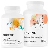 Thumbnail for THORNE - Super EPA and Red Yeast Rice & CoQ10 Bundle - Supports Cardiovascluar, Joints, Brain, and Skin Health - 90 to 120 Servings