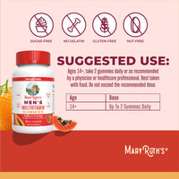 Thumbnail for MaryRuth's Multivitamin Gummies for Men | Vitamin A, C, D, E, B6, B12, Biotin, Zinc | Energy Metabolism | Immunity | Bone Health | Cellular Health | Vegan | Non-GMO | Gluten & Sugar Free | 60 Count