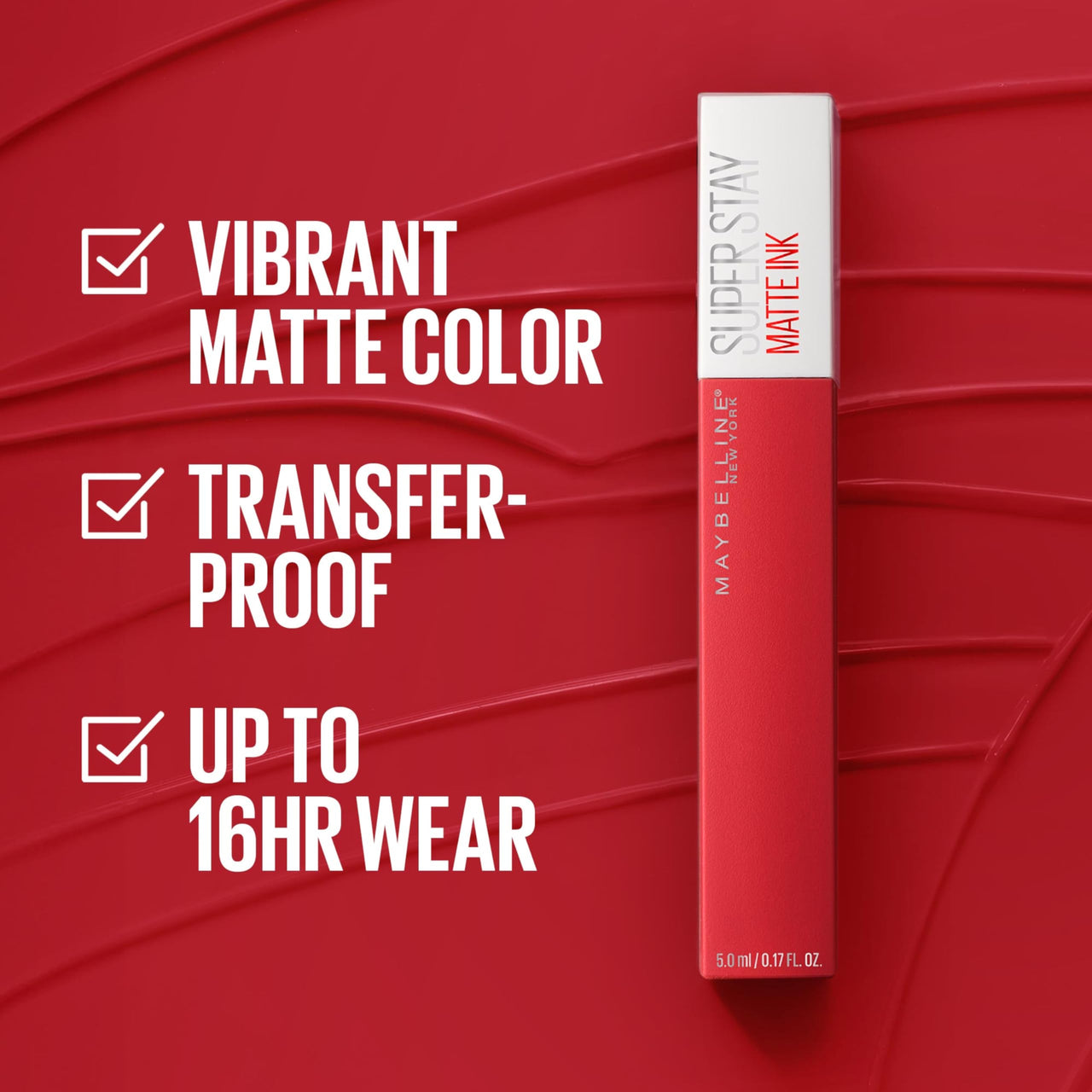 Maybelline Super Stay Matte Ink Liquid Lipstick Makeup, Long Lasting High Impact Color, Up to 16H Wear, Composer, Cherry Brown, 1 Count, Packaging May Vary