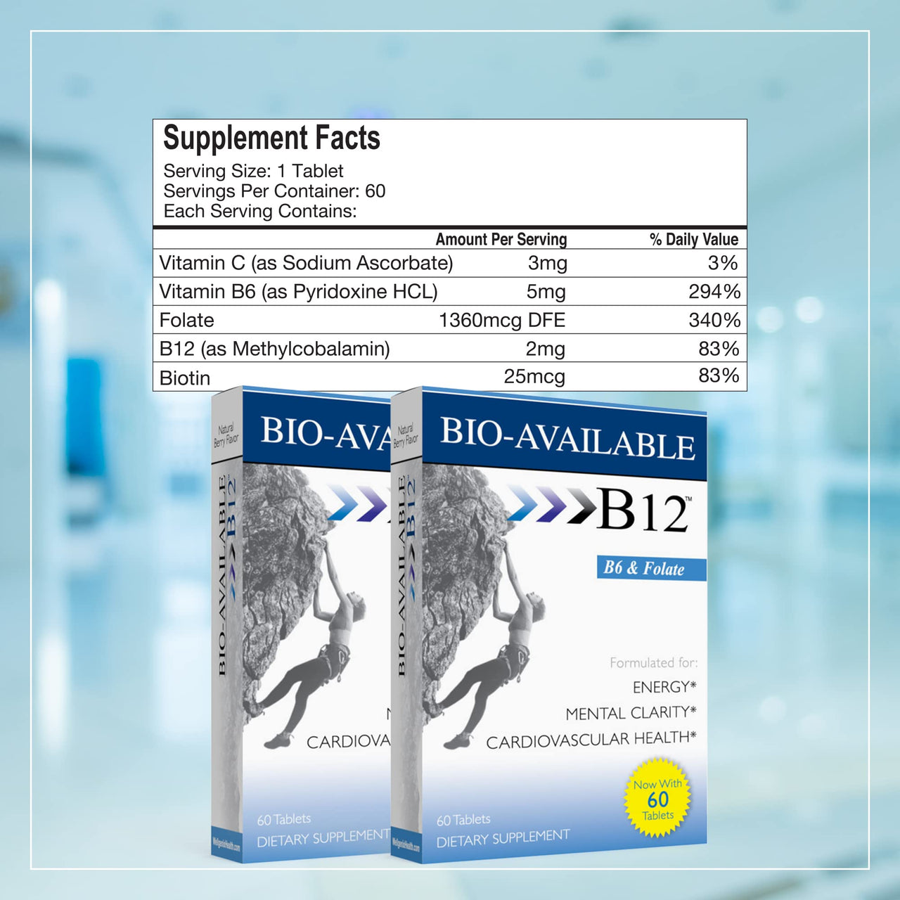 Wellgenix Bio Available Daily Multivitamins (60 ct) - Focus Support Formula with Vitamins Methyl B12, B6, Folate & Biotin - Sublingual Energy & Diet Supplement for Immune & Overall Health