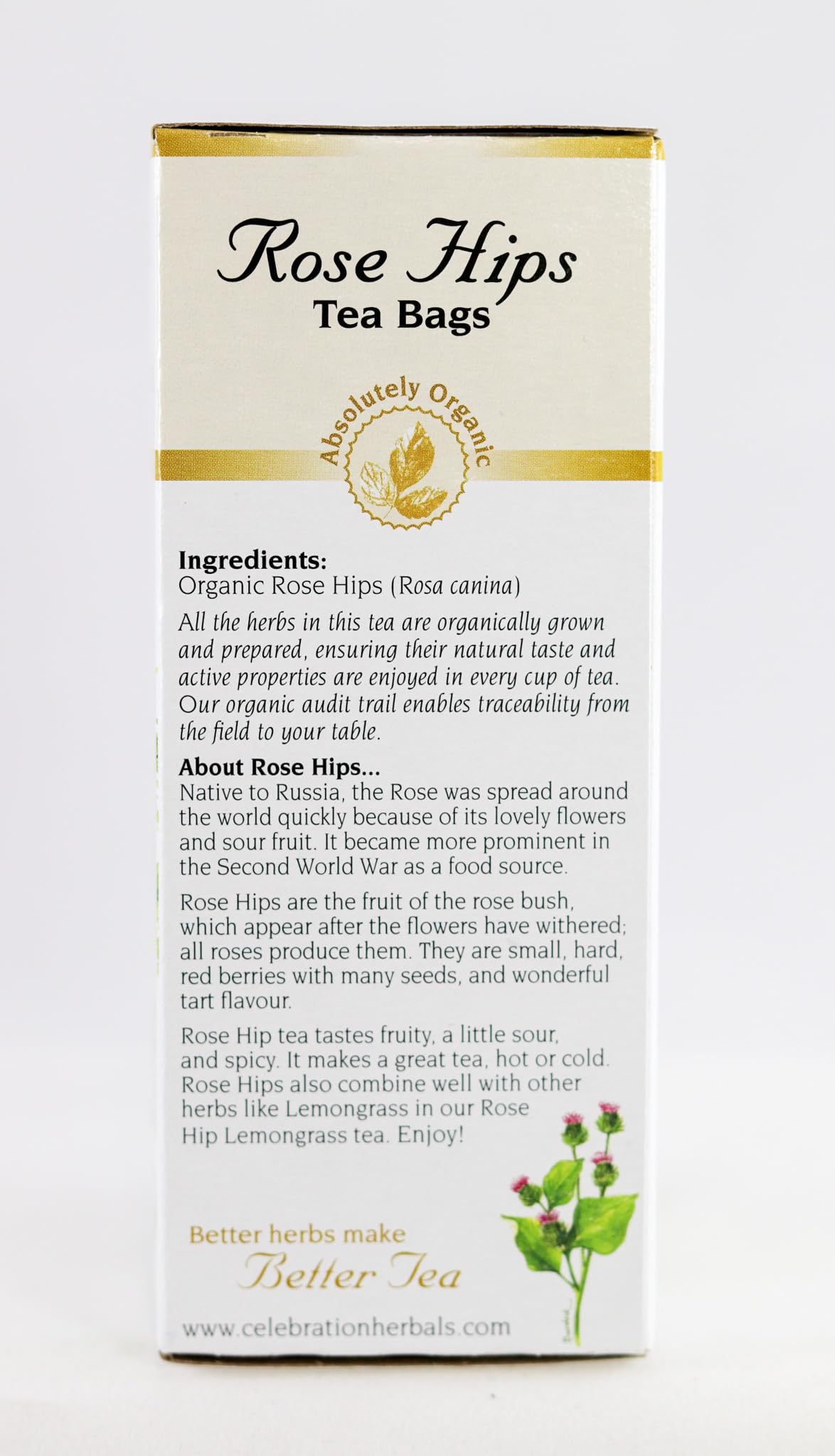 Celebration HERBALS Rose Hips Tea Organic 24 Bag, 0.02 Pound