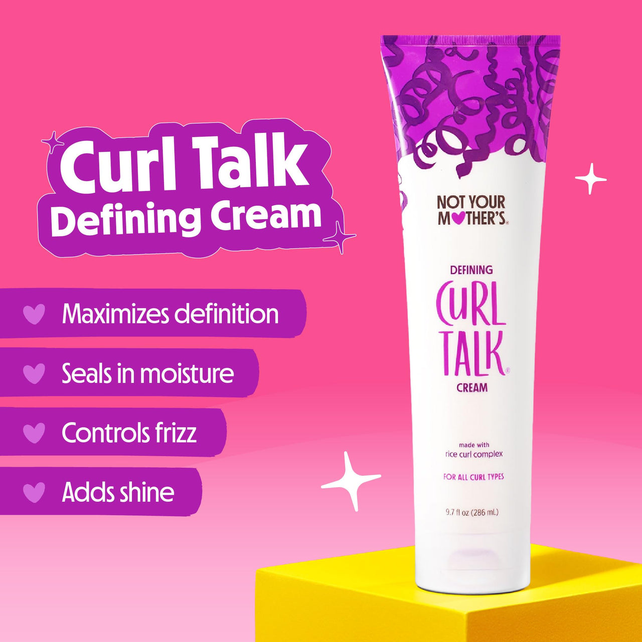 Not Your Mother's Curl Talk Frizz Control Sculpting Gel & Defining Cream (2-Pack) - 9.7 fl oz - Formulated with Rice Curl Complex - All Curly Hair Types