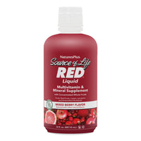 Thumbnail for NaturesPlus Source of Life RED Multivitamin Liquid - 30 oz - Energy & Immune Support - with Exotic Red Fruits, Lycopene & Lutein - Vegetarian & Gluten Free - 30 Servings