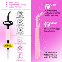 Thumbnail for Pawotence Lash Extension Kit DIY 280pcs Lash Clusters Eyelash Extension Kit, 9-16mm 30D 40D Individual Lashes Kit with Lash Bond and Seal, Lash Tweezers for Self Use (30D&40D, 0.07D, 9-16mm, Kit)