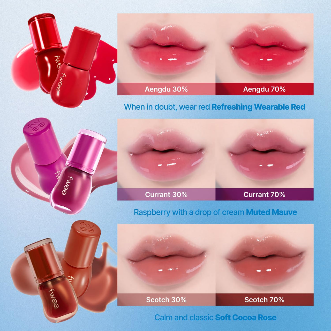 fwee 3D Voluming Gloss | Faded Moment - Scotch 70% | Lip Gloss, High-Shine, Non-Sticky, Moisturizing Finish | 5.3g