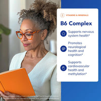 Thumbnail for Pure Encapsulations B6 Complex - Supports Nervous System & Brain Health* - Includes B Vitamins - Contains Enriched Vitamin B6 - Non-GMO & Gluten Free - 120 Capsules
