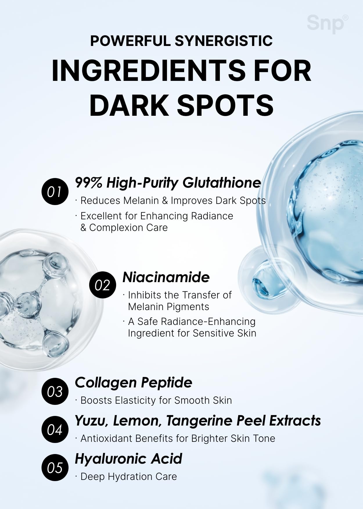 SNP [K Beauty Glutathione Dark Zero Toning Eye Patch | Nourishing Under Eye Patches for Blemishes and Dark Spots | Under Masks for Puffy Eyes and Dark Circles | Korean Skincare | 60 Patches