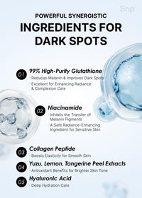 Thumbnail for SNP [K Beauty Glutathione Dark Zero Toning Eye Patch | Nourishing Under Eye Patches for Blemishes and Dark Spots | Under Masks for Puffy Eyes and Dark Circles | Korean Skincare | 60 Patches