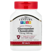 Thumbnail for 21st Century Glucosamine Chondroitin 750/600mg - Triple Strength, Tablets, 60 Count