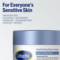 Thumbnail for Cetaphil Deep Hydration Healthy Glow Daily Face Cream, 1.7 oz, 48 Hour Dry Skin Face Moisturizer for Sensitive Skin, With Hyaluronic Acid, Vitamin E & Vitamin B5