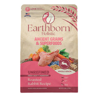 Thumbnail for Earthborn Holistics Unrefined Roasted Rabbit with Ancient Grains & Superfoods Dry Dog Food, 4-lb Bag