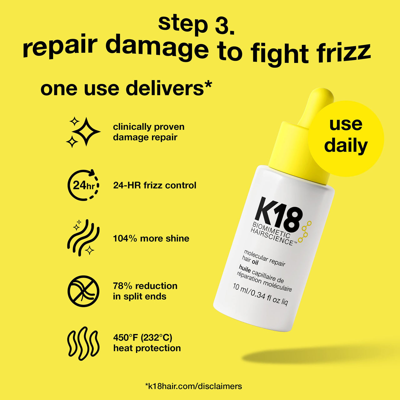K18 Damage Repair Essentials Kit, Travel-Friendly Trio Featuring Mini Hair Mask, Mini Hair Oil & Mini Detox Shampoo