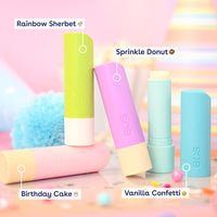 Thumbnail for eos Happy Vibes Lip Balm Variety Pack- Sprinkle Donut, Birthday Cake, Vanilla Confetti & Rainbow Sherbet, All-Day Moisture Lip Care Products, 0.14 oz, 4-Pack