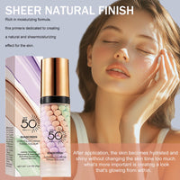 Thumbnail for 3 In 1Primer for Face Before Makeup,Sunscreen Isolation Cream, SPF 50, One Step Color Corrector Face Primer, Blurs Imperfections Oil Control & Moisturizing Skin Tone Correcting,Radiance Skin