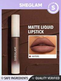 Thumbnail for SHEGLAM Matte Allure Liquid Lipstick Long Lasting High Pigment Lipstick Nourishing Sunflower Oil Reduce Lip Care-Haters