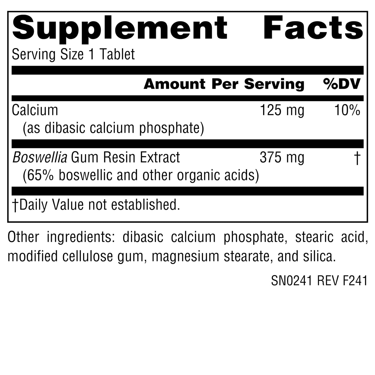 Source Naturals Boswellia Extract 243 mg Dietary Supplement - 50 Tablets