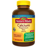 Thumbnail for Nature Made Calcium Magnesium Zinc with Vitamin D3, Dietary Supplement for Bone Support, 300 Tablets