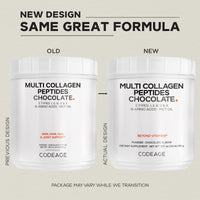 Thumbnail for Codeage Multi Collagen Chocolate Protein Powder - Hydrolyzed Bovine Collagen Peptides, 5 Collagen Types & MCT Oil - Collagen Creamer, Chocolate Collagen Peptides - Protein Shakes - Non-GMO - 18.17 oz